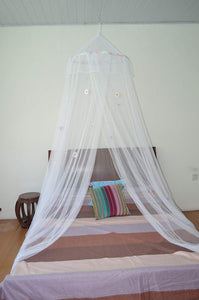 OctoRose Large Hoop Daisies Bed Canopy Mosquito Net Elegant Screen Netting fit Crib Twin, Full, Queen, King or Cal king size Bed