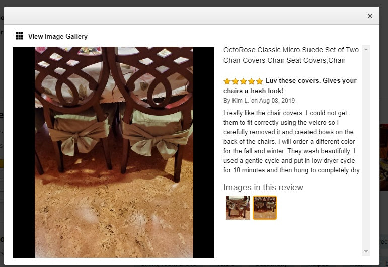 OctoRose Set of Two Made to fit Any Dining Chairs with The arms or Without The arms Upholstery Material Chair Cover Chair Seat Cover, Dinning Chair with arms slipcover.
