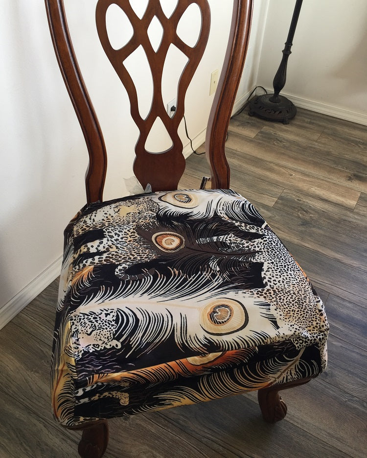 OctoRose Set of Two Made to fit Any Dining Chairs with The arms or Without The arms Upholstery Material Chair Cover Chair Seat Cover, Dinning Chair with arms slipcover.