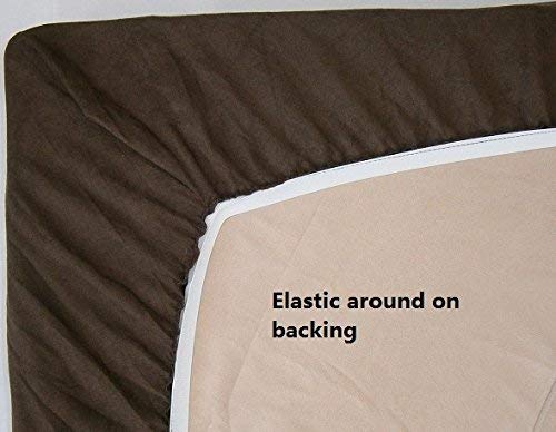 OctoRose Twin Size Bonded Micro Suede  Elastic Around on Backing Easy Fit Fitted Futon Cover 39x75+8"  Sofa Bed Mattress Slipcover, Futon Protector