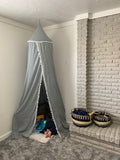 OctoRose Castle Cotton Canopy Tent Room Decorate for Boys Girls Reading Playing Indoor Game House