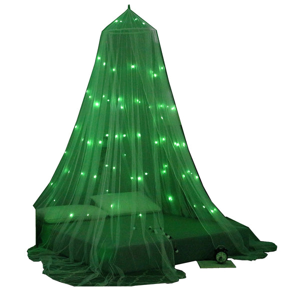 OctoRose Glow in The Dark Star Bed Canopy Mosquito Net Fits Crib, Twin, Full, Queen, King and Calking. 23