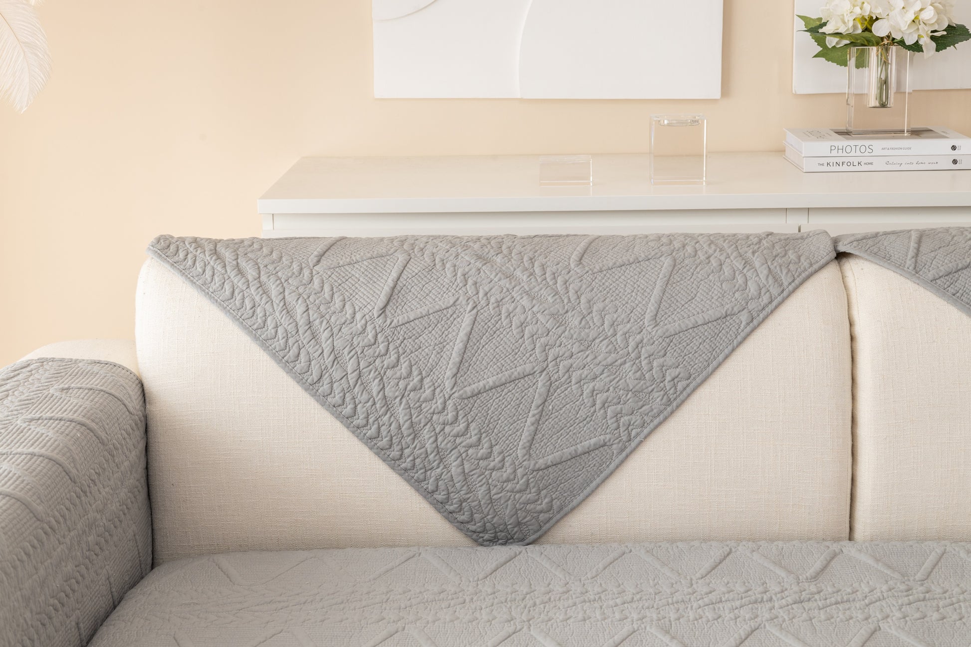OctoRose Pre-washed Cotton Sofa Couch Cover Protect your  Sectional sofa, loveseat, recliner and chairs chaise lounge, window bay, bench pad, bed runner  or sofa armrest covers