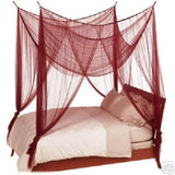 OctoRose 4 Poster Mosquito NET, Four Post Bed Canopy Elegant Screen Netting Canopy Curtains, Full Queen King