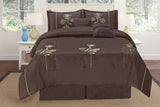 OctoRose 3pcs Brand New Luxurious Bamboo nod Material with Embroidery Duvet Cover Set