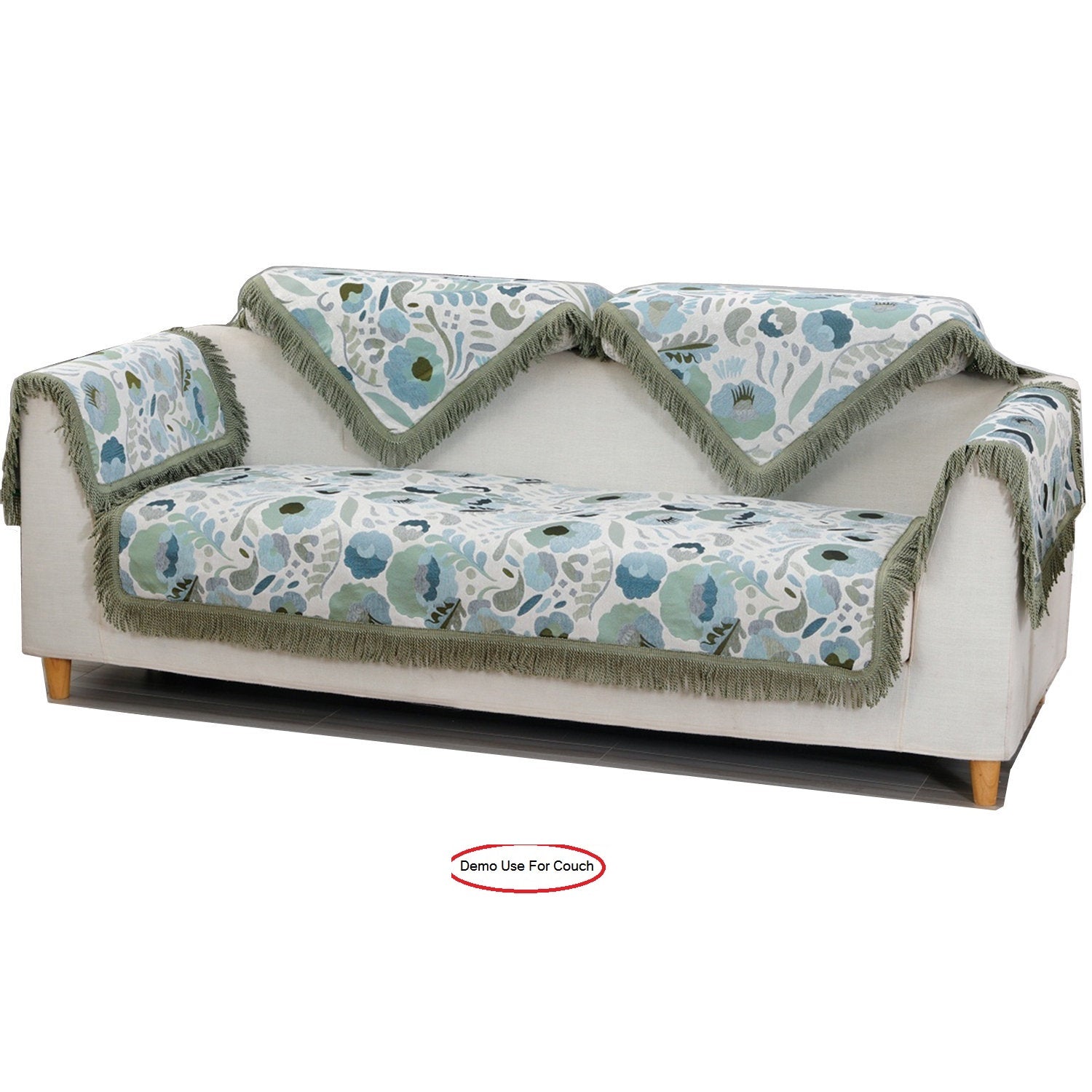 Upholstery Flocking Coffee Brown Color Sofa couch Sofa Sleeper Cover with Anti-slip backing (TM) and buckle (TM) tight