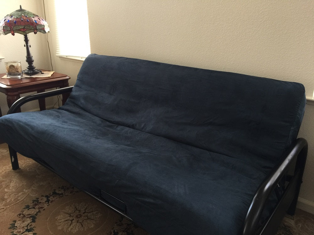 OctoRose Heavy Duty Full Size Custom Made Full Size Micro Suede  3 Side Zipper Futon Cover (No frame and mattress included) , Sofa Bed Mattress Protector over 10 color available