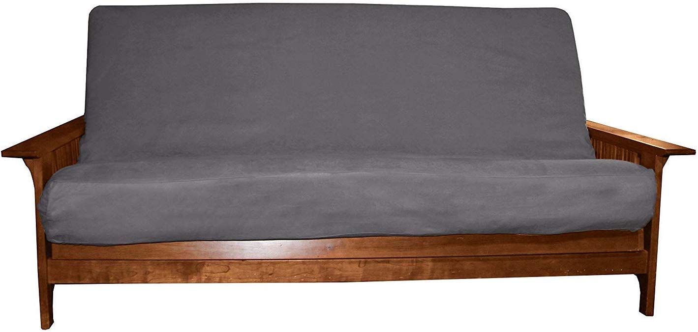 OctoRose Heavy Duty Full Size Custom Made Full Size Micro Suede  3 Side Zipper Futon Cover (No frame and mattress included) , Sofa Bed Mattress Protector over 10 color available