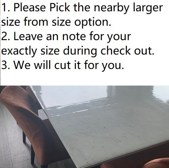 OctoRose Cut Size in USA for You Soft Glass Crystal Clear Transparent PVC Table Cover Furniture Protector Pad