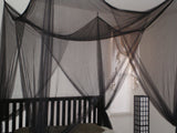 OctoRose 4 Poster Mosquito NET, Four Post Bed Canopy Elegant Screen Netting Canopy Curtains, Full Queen King