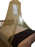OctoRose Round Hoop Bed Canopy Mosquito Net in Large Size Elegant Curtains Screen Netting fit Crib Twin, Full, Queen, King or Cal king size bed