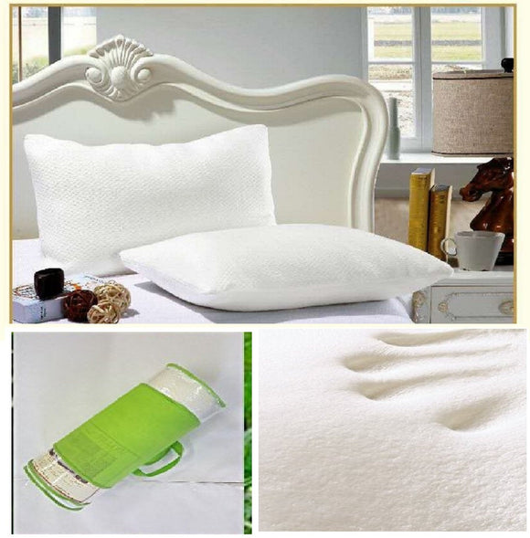 OctoRose Shredded Memory Foam Pillow with Bamboo Fiber Cover Ivory White