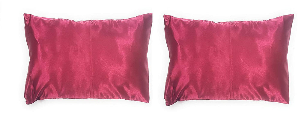 OctoRose 2 Packs Toddler Travel Pillow Case Pillowcases Quality Satin, Side Zipper Enclosure