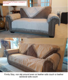 Upholstery Flocking Coffee Brown Color Sofa couch Sofa Sleeper Cover with Anti-slip backing (TM) and buckle (TM) tight