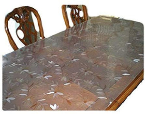 Soft Glass Daisy pattern  Waterproof PVC Protector/PVC Pad for Desk Table, Lab Bench Marble  Wood Floor Cut size for you