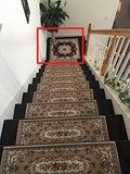 Acrylic Non-Slip Stair Runner Rug Stair Treads Cover Size (Set of 2 Stair Runner-26x75cm, 10x30 inch, )