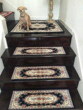 Acrylic Non-Slip Stair Runner Rug Stair Treads Cover Size (Set of 2 Stair Runner-26x75cm, 10x30 inch, )