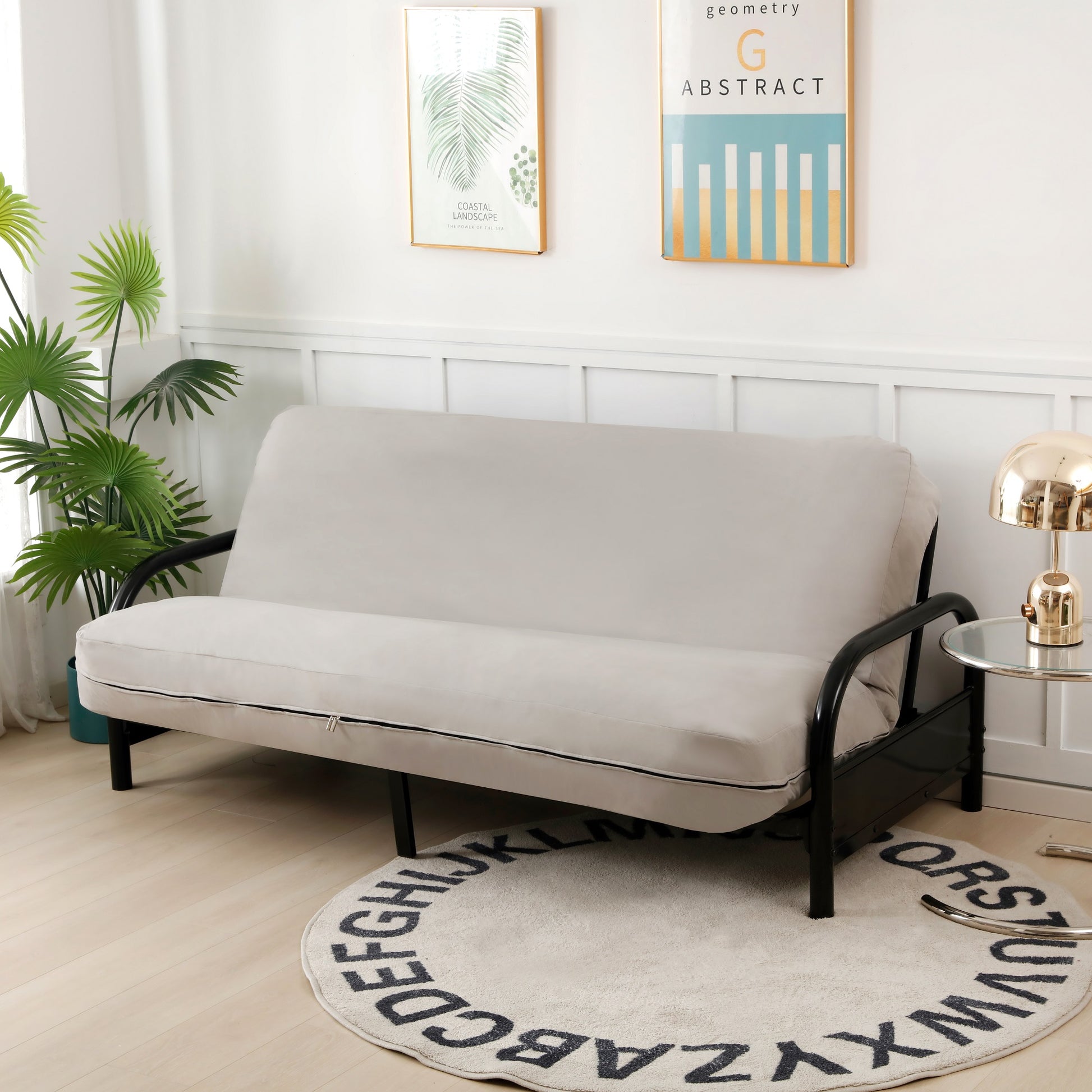 OctoRose Heavy Duty Full Size Custom Made Full Size Micro Suede  3 Side Zipper Futon Cover (No frame and mattress included) , Sofa Bed Mattress Protector over 10 color available