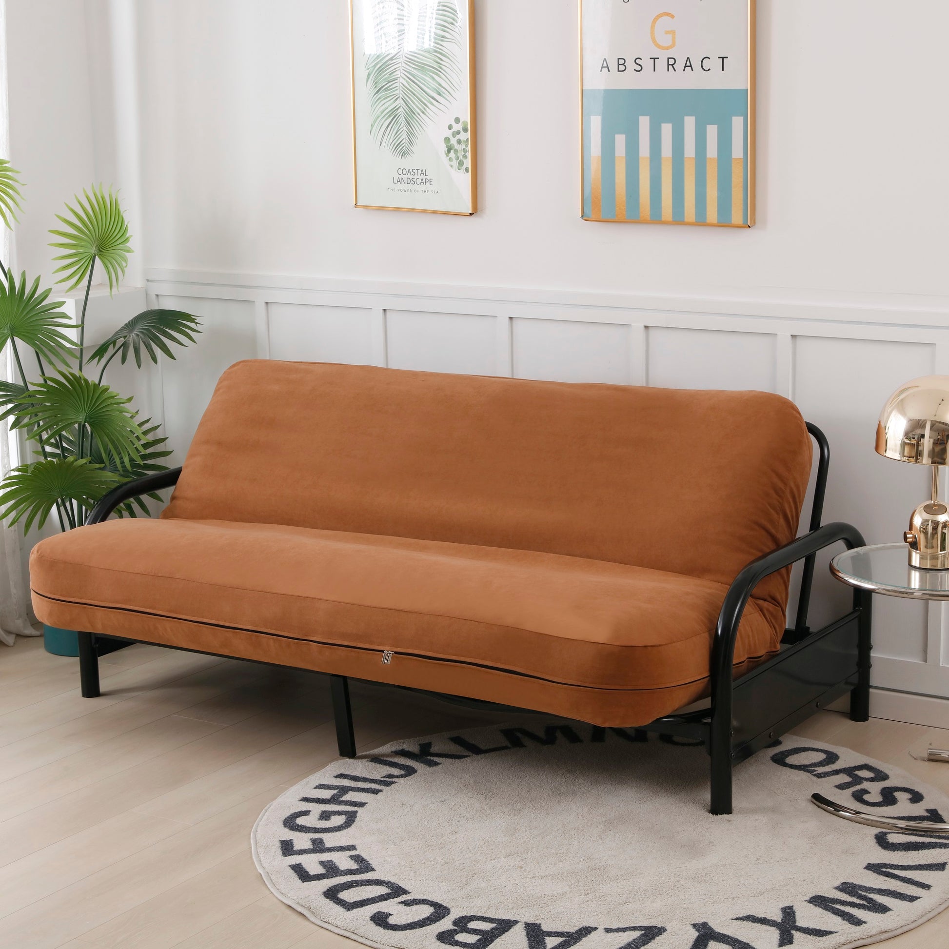 OctoRose Heavy Duty Full Size Custom Made Full Size Micro Suede  3 Side Zipper Futon Cover (No frame and mattress included) , Sofa Bed Mattress Protector over 10 color available