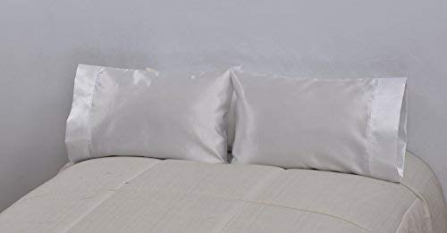 OctoRose Royalty Queen Size Set of 2 Super Strong and Durable Pillow Case/Protector/Cover Silky Satin Less Wrinkle Smooth Feeling