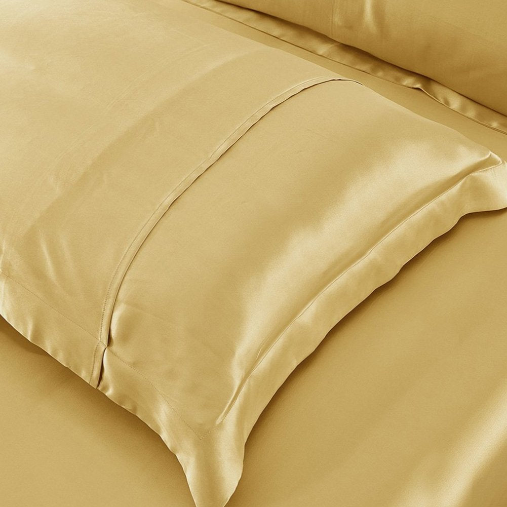 OctoRose Queen Size Set of 2 Zipper Enclosure Super Strong and Durable Pillow Case/Protector/Cover/Pillowcase Silky Satin Less Wrinkle Smooth Feeling