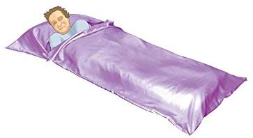 OctoRose  Silky Satin Cocoon Sack Sleep Bag Sheet for Travel Hotel Sleep Over Camping Sleep Bag Inner Protector and Flat Sheet Alternative