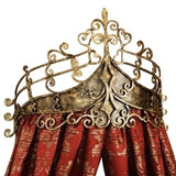 Paint in USA Metal Iron Wall Teester Bed Canopy Drapery Crown Hardware Over bed or Window WD-DMZ9