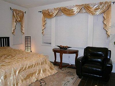 OctoRose  3 pcs Royalty Custom Waterfall Window Valance and Swags & Tails Fit Max Wide 120" Window